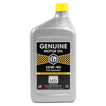 Genuine 4T Motor Oil (15W40, Full Synthetic MB); 1 Quart for Genuine hooligan 170i oil, Genuine Buddy 125 oil, Genuine Buddy 170i oil