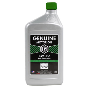 Genuine 4T Motor Oil (5W40, Full Synthetic MA-2); 1 Quart