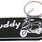 Keychain (Black, 2-Sided, Buddy, Rubber)