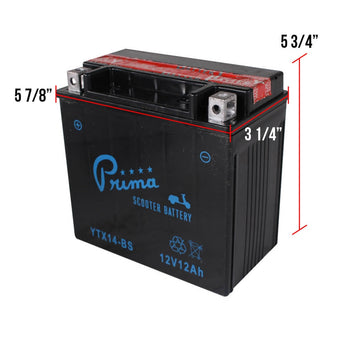 Battery, TX14-BS Prima -  500cc Kymco