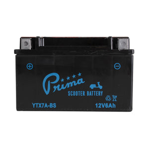 Prima Battery (12V TX7A-BS);  Genuine 125,150,170i, Kick