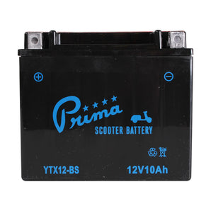 Prima Battery (12V TX12-BS, Acid Type); Vespa ET4, GT, LX150