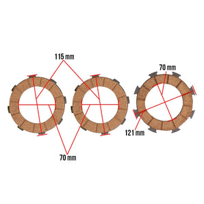 Clutch Cork Plates (Set of 3); VSX, VLX, VSE, VSD, VSB