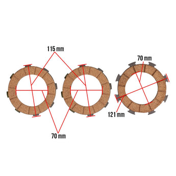 Clutch Cork Plates (Set of 3); VSX, VLX, VSE, VSD, VSB