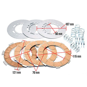 Malossi, 4 Plate Clutch Kit; VSX, Rally, P200