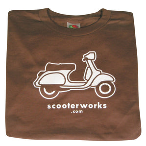T- Shirt (Scooterworks Logo, Brown)